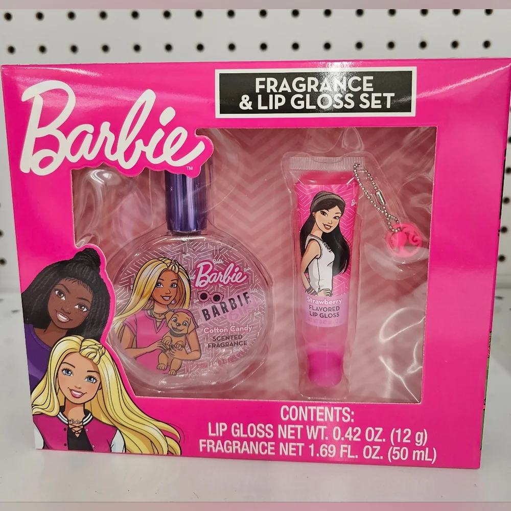 Barbie Fragrance & Lip Gloss Set - Pink